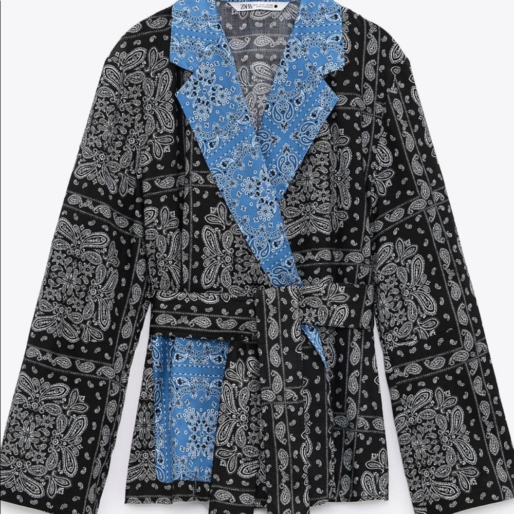 (❌SOLD) Zara Paisley Printed Wrap Blouse